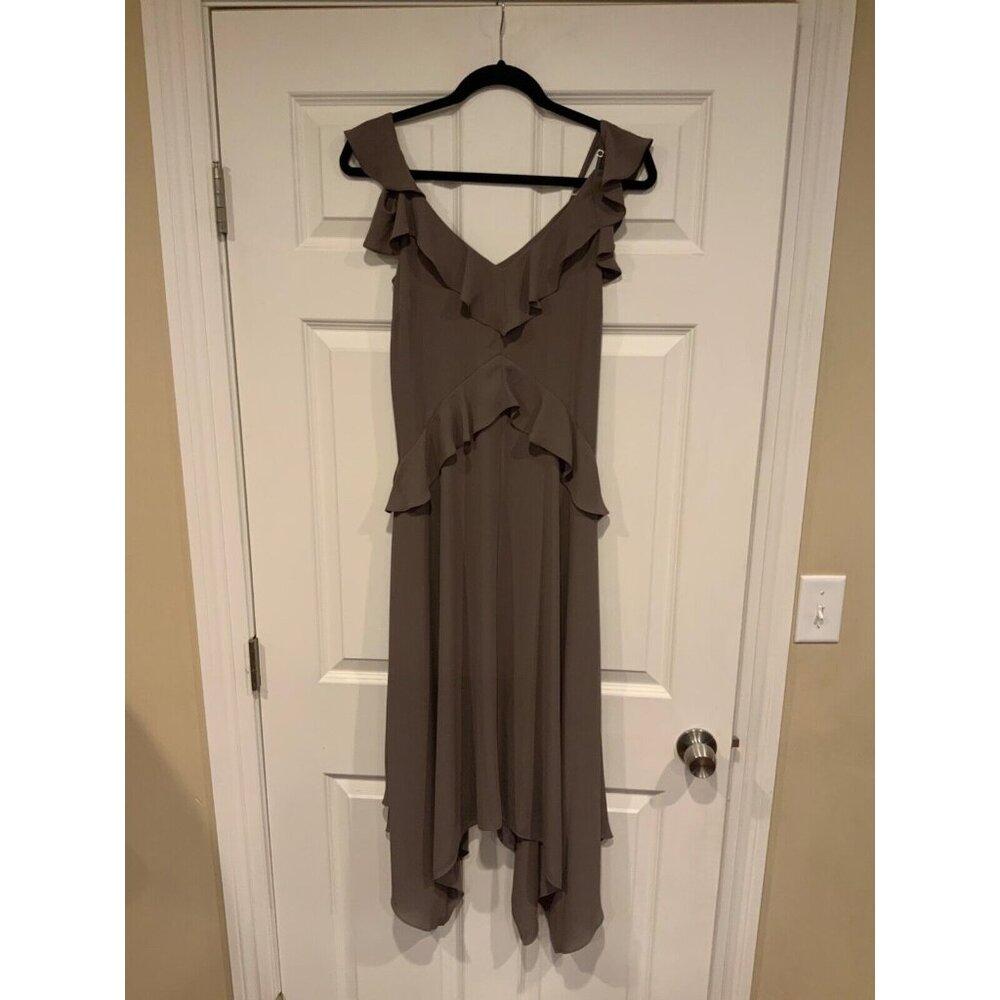 BCBG Max Azria "Lissa" Light Brown Light Fit & Flare Midi Dress, Size XXS